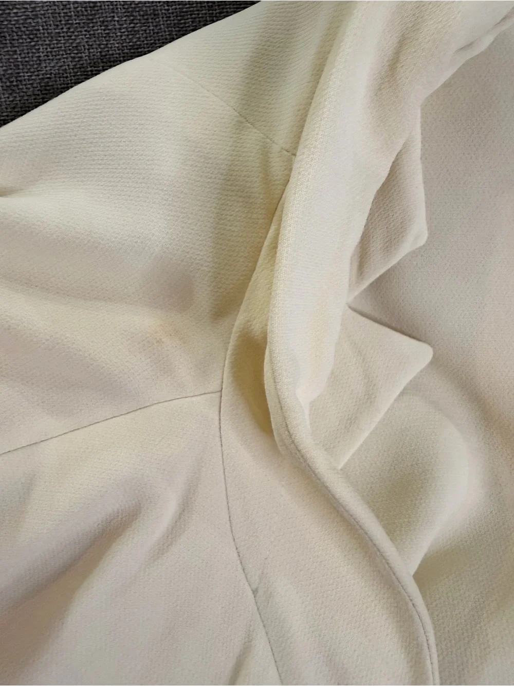 Emporio Armani Vintage Cream Single-Button Trench Coat Small Made In Italy